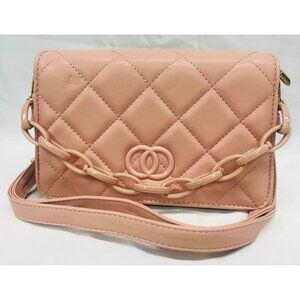 Women Fashion Quilted Party Small Crossbody Bag - Pink